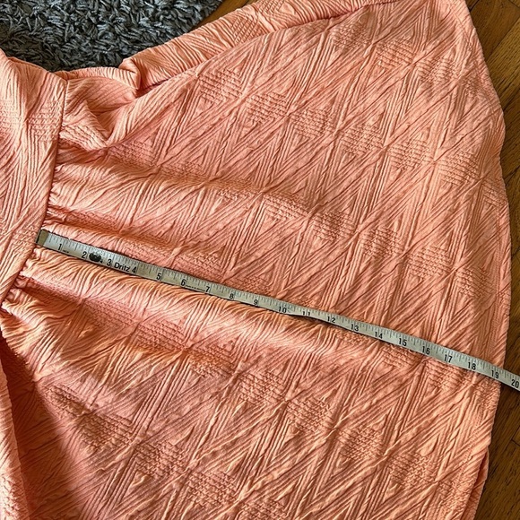 Free People Violet Grapefruit Texture Square Neck Balloon Sleeve Mini Dress Med - Picture 11 of 16